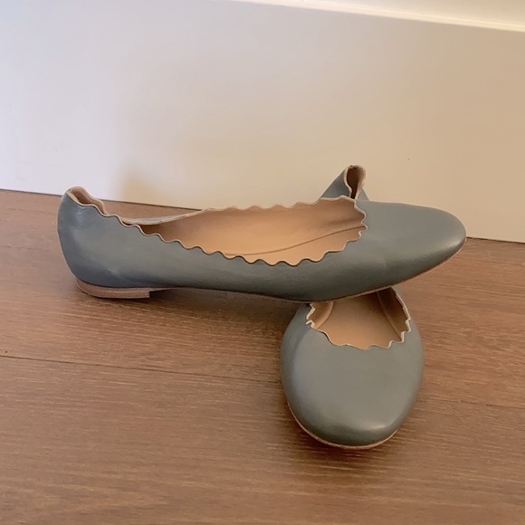 Chloe grey scalloped edge flats. - Picture 4 of 7